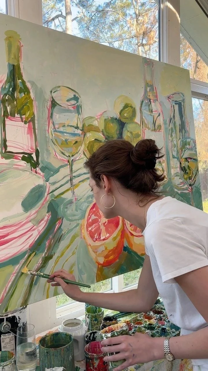Artist creating custom portrait artwork